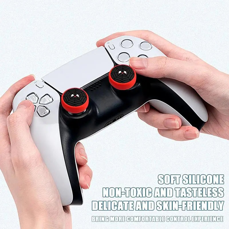 4Pcs Silicone Gaming Controller Thumbstick Grip Cap Joystick Cap Anti-Slip Joystick Cover For Playstation 5 XBOX PS5 Accessories