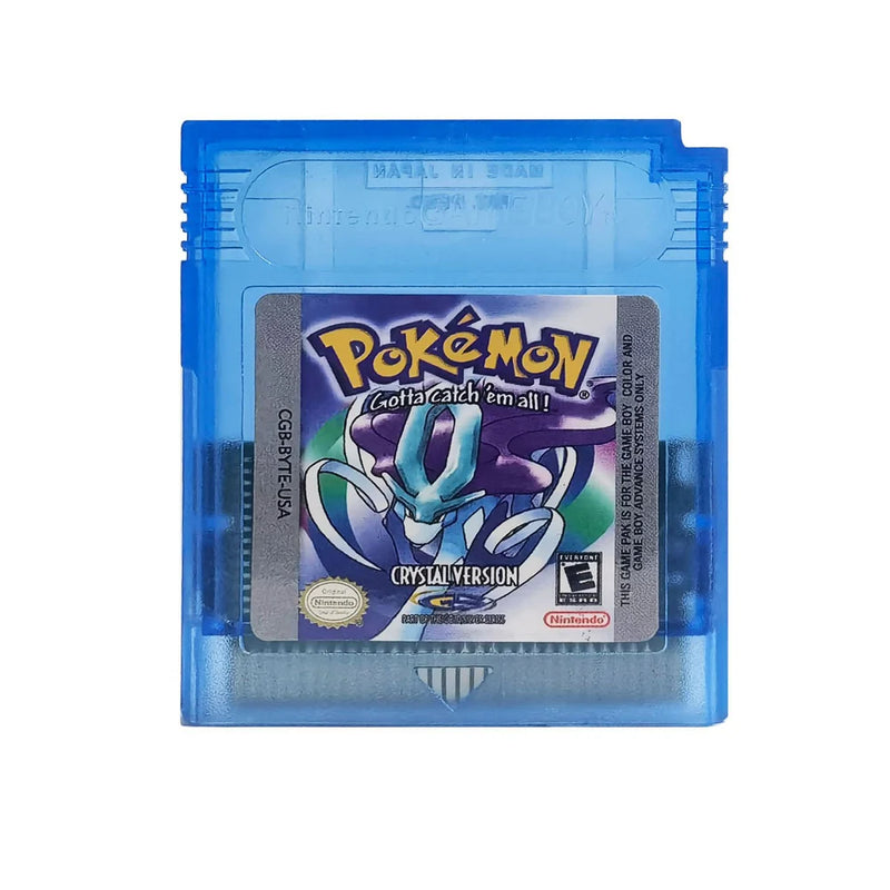 Pokemon Series Version 16 Bit GBC Game Cassette Classic Red Green Crystal Silver for GBC Video Game Cartridge Console