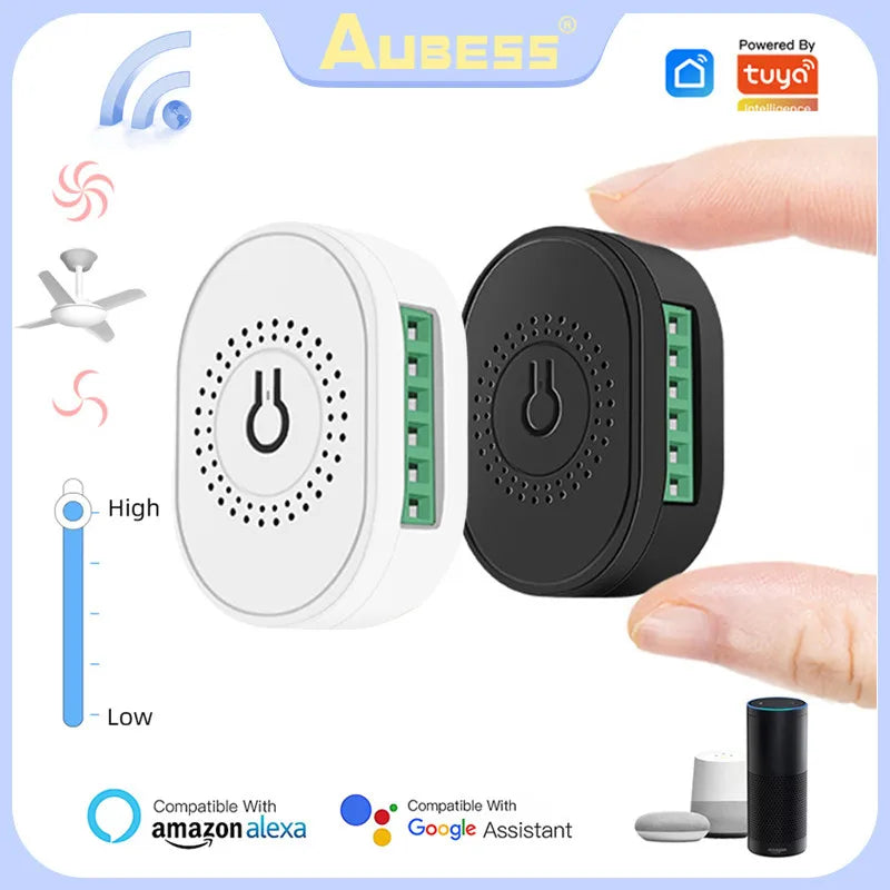 Tuya Wifi Smart Fan Speed Switch Controller DIY Ceiling Fan Switch Smart Life APP Remote Control Work With Alexa Google Home