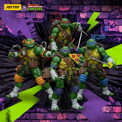 [IN STOCK]JOYTOY 1/18 Action Figure TMNT Ninja Turtles Michelangelo Donatello Leonardo Raphael Model Toys