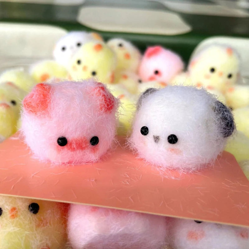 Mini Relief Squeeze Toy Sticky  Mini Chick Pig Dog Stress Relief  Toy