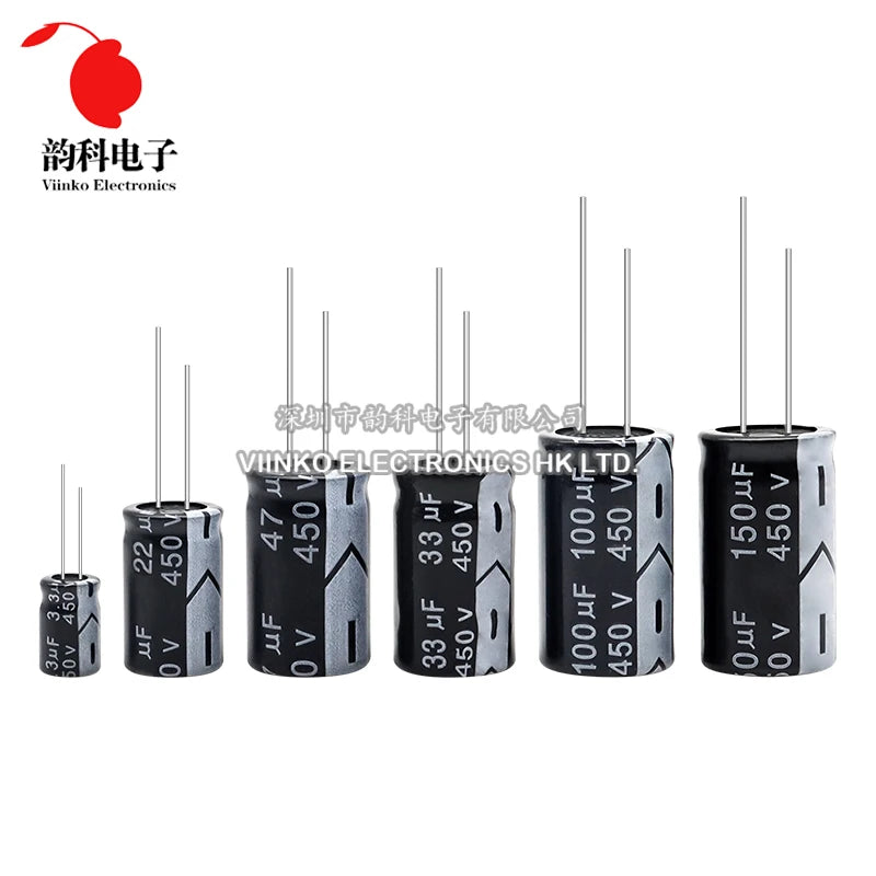 Aluminum Electrolytic Capacitor 10V 16V 25V 35V 50V 400V 450V 470UF 100UF 220UF 330UF 470UF 680UF 1000UF 47UF 10UF 22UF 0.47UF