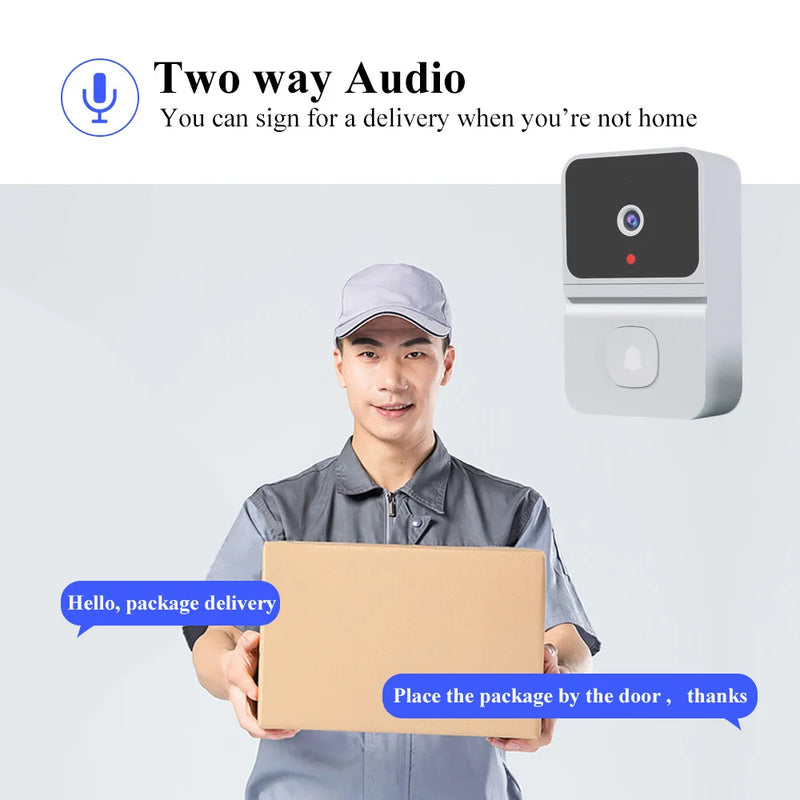 Z30 VGA Video Doorbell Visual Voice Real-time Intercom Chime VGA Night Vision Camera WiFi Smart Alarm Door Bell Home Security