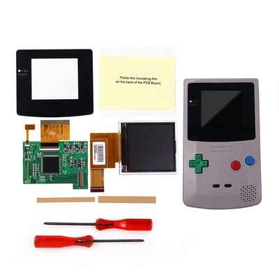 DIY GBC Console  Screen LCD Kits Shell case  buttons for Game boy Color Backlight LCD Screen 5 Levels Brightness screw drivers