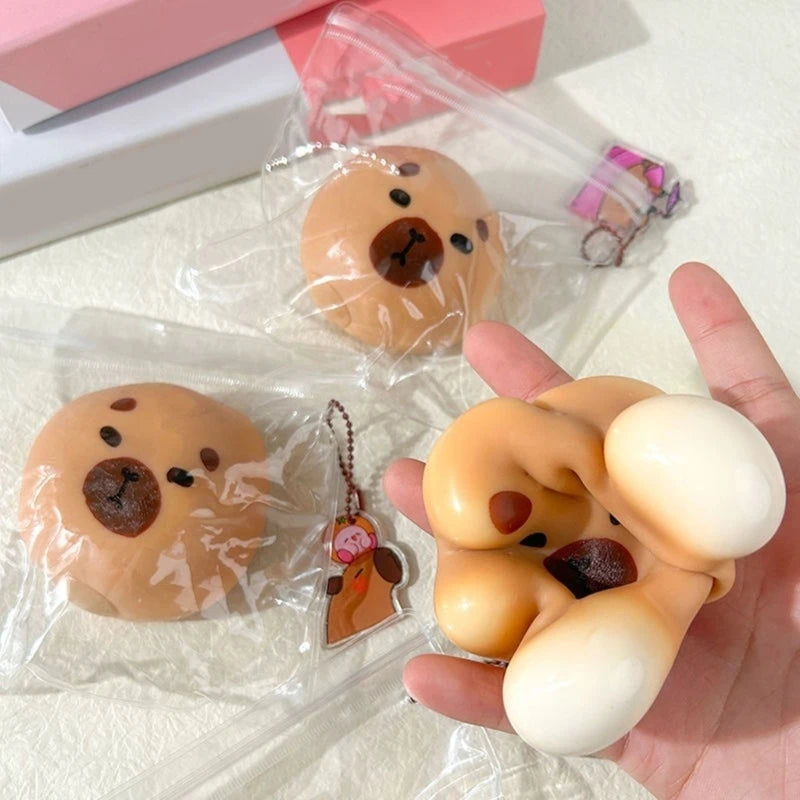 Q0KB Cartoon Capybara Squishy Slow Risings Fidgets Toy Squishy Stress Relief Toy Birthday Classroom Prize Toy for Kids