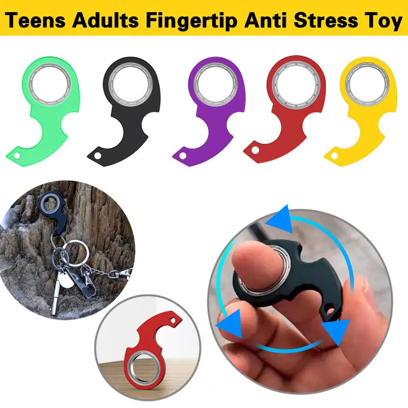 Cute Fingertip Fidget Toy Novelty Toy Stress Relief Toy Optional EDC Fingertip Fidget Spinner Toy  Relieve Boredom