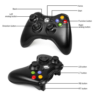 2.4G Wireless Controller For Xbox 360/360 Slim/PC Gamepad Video Game 3D Rocker Dual Vibration Sensing Console Gaming Accessories