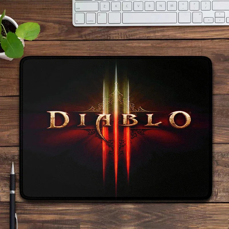 Diablo 4 Gaming Mouse Pad Anime Small Mousepad Gamer Pc Accessories Red Overlock Mouse Mat Office Desk Mat Computer Mause Pad