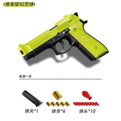 Shell Throwing SIG17 M9A3 Pistol Continuous Firing Blowback Soft Bullet Gun Empty Hanging Weapon Children's Toy Boys Gift