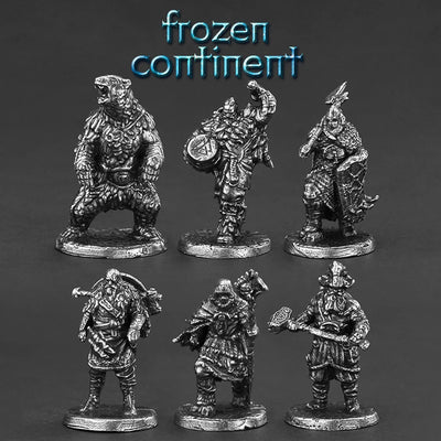 White copper metal frozen Continental Army soldier man model hand-made desktop game chess piece ornaments car accessories