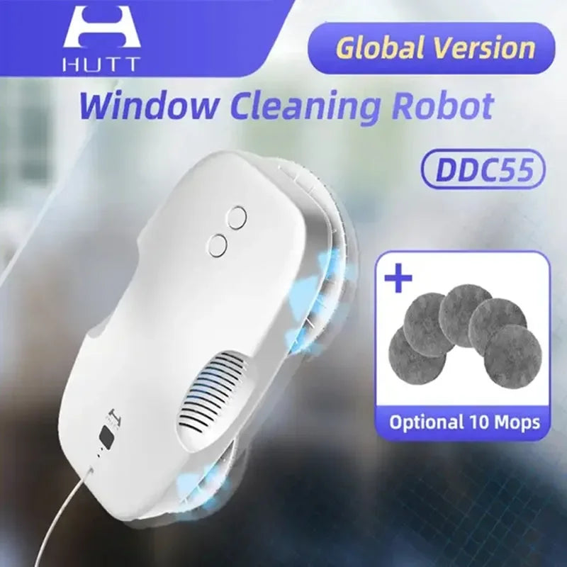 Global version HUTT Window cleaning robot DDC55 Electric Window Cleaner Smart Auto Magnetic Glass Tile wall Household cleaning