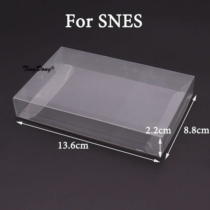 10PCS Clear Transparent Game Cartridge Box Case CIB Games Plastic PET Protector for N64 NES SNES for GB GBA GBC NGPC Switch  PS5