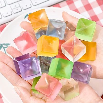 Squishy Ice Cube Fidget Stress Relief Squeeze Toy Adults Kids Birthday Party Favors Classroom Prizes Antiestrés Juguetes