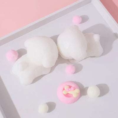 Squishy Teddy Dog Kawaii White Puppy Squeeze Toy TPR Adult Child Stress Relief Toy Cute Girl Birthday Gift Autism Fidget Toys