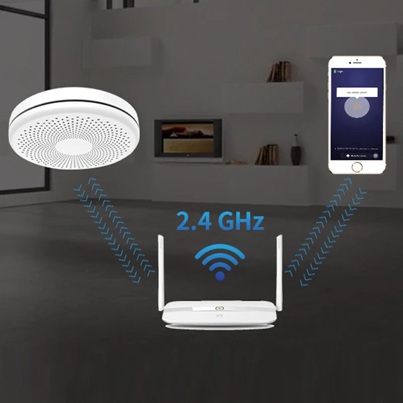 2 in 1 Version WiFi Tuya And Smart Life Smoke Detector Sensor & Carbon Monoxide Co Gas Detector Smoke Fire Sound Alarm