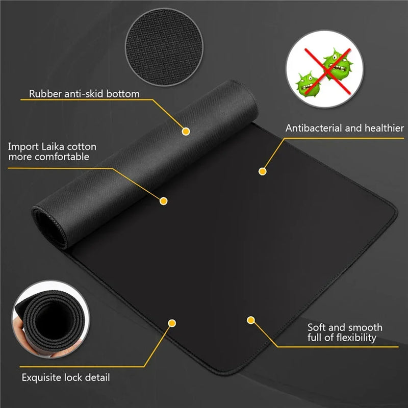 Mousepad XXL Black Mouse Pad Big Mousepepad Free Shipping Long Speed Computer Mat Gaming Room Decors Table Cute Desk Accessory