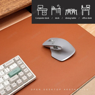 Mouse Pad Large Size Office Desk Protector Mat PU Leather Waterproof Desktop Keyboard Desk Pad Gaming Mousepad PC Accessories