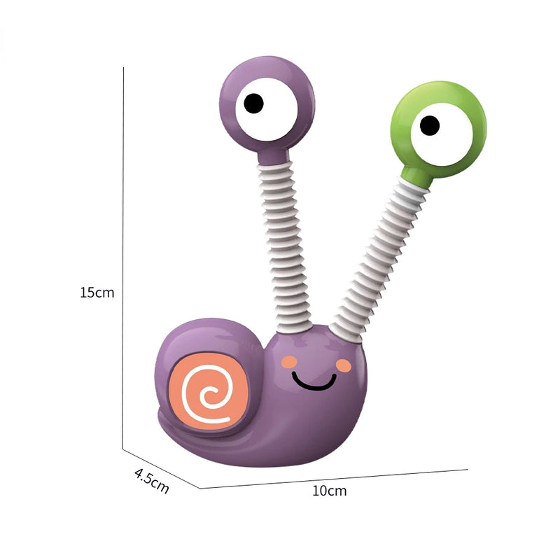 Snail Decompression Telescopic Pop Tubes Fidget Toys Sensory Toy Cool Light Lifelike Shape for Stress Anxiety Relief