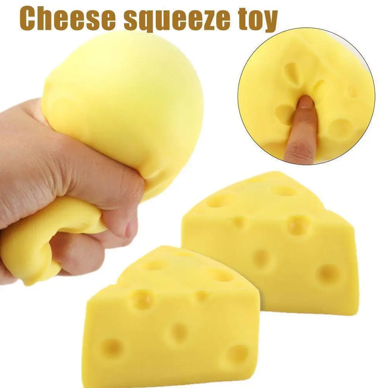 Squeeze Cheese Fidget Toy, - Stress Relief Plush, Squeeze Cheese - Autism/ADHD Cheese Wedge Toy - 1 PCS