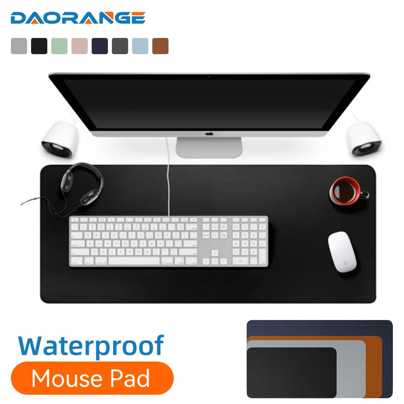 PU Leather Waterproof Mouse Pad Large Size Office Desk Protector Mat Desktop Keyboard Desk Pad Gaming Mousepad PC Accessories