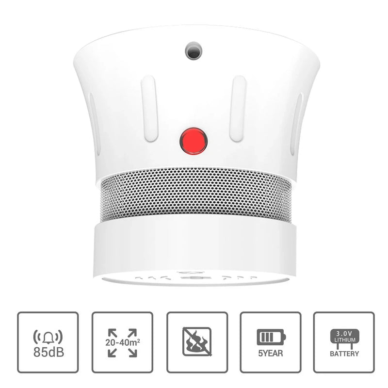 CPVAN Home Security-protection Fumar Fire Alarm Sound 85db Independent Smoke Detector 5 Year Battery Flame Detector Smoke Sensor