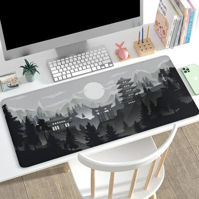 Japanese Style Pc Gaming Accessories Xxl Mouse Pad 900x400 Computer Mat Desktops Mousepad Mats Keyboard Extended Desk Large Diy