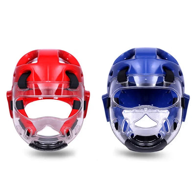 2pcs Set Protective Head Equipment Kids Training Competition Martial Arts Boxing Head Guard Tactical Helmet Taekwondo Protector