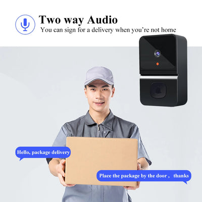 Wifi Video Doorbell Camera Night Vision Voice Intercom Or 433MHz Wireless Welcome Door Bell Smart Home Security Alarm