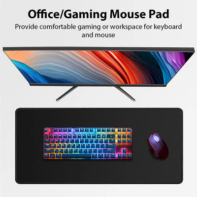 Large Mouse Pad Anti-Slip Rubber Mouse Mat Computer PC Gamer Desk Mat Stitched Edge Large Office Gaming Mousepad Accessories XXL