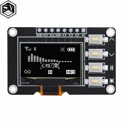 product 0.96 inch OLED IIC White/YELLOW BLUE/BLUE 12864 OLED Display with 4x4 key I2C SSD1315 LCD Screen Board for Arduino