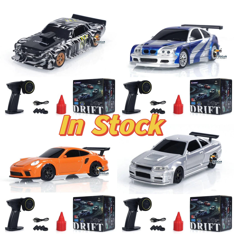 RTR Mini Toys 4WD 1/43 RC Speed Car 2.4G Four-wheel Drive Radio Control Racing Drifting Car Toy High Speed Model Gifts for Boys