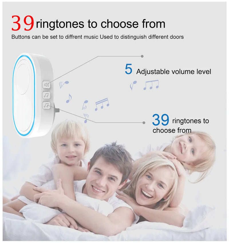 Wifi Video Doorbell Camera Night Vision Voice Intercom Or 433MHz Wireless Welcome Door Bell Smart Home Security Alarm