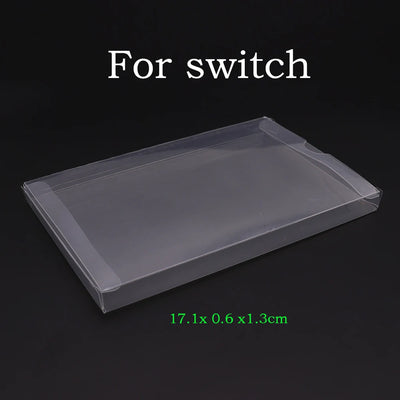 10PCS Clear Transparent Game Cartridge Box Case CIB Games Plastic PET Protector for N64 NES SNES for GB GBA GBC NGPC Switch