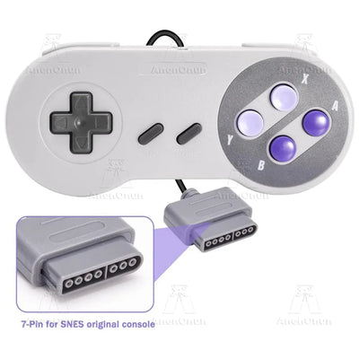 SNES/SFC Classic Controller Wired Gamepad Control 16-bit Retro Entertainment System Video Game Console Gaming Joypad Accessories