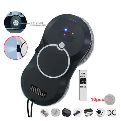 Household Smart Window Cleaning Robot Automatic Water Spray Vacuum Cleaner With Remote Control Electric Window Cleaning Machine