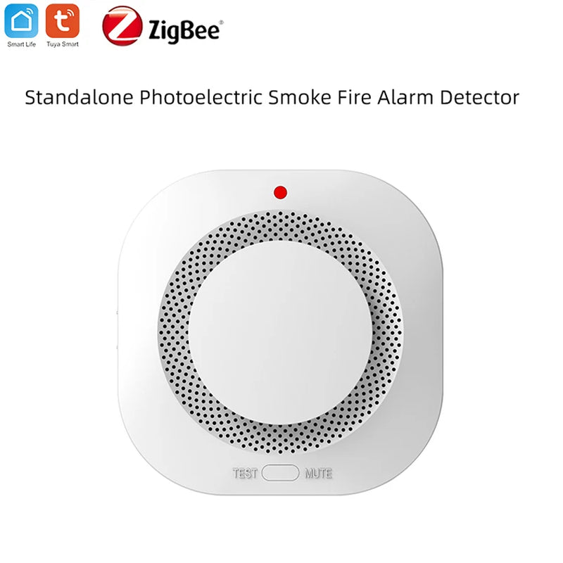 Tuya Zigbee Smoke Detector Home Kitchen Security Safety Prevention Smoke Sensor Sound Alarm Work With Zigbee Hub Smart Life APP