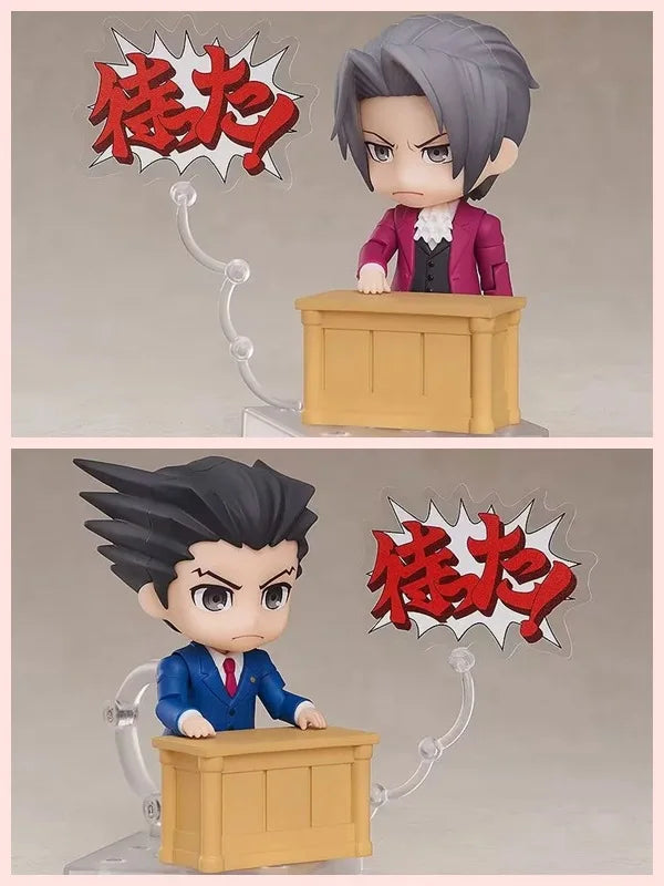 Anime Ace Attorney Phoenix Wright 1761 Miles Edgeworth 1762 Articulated PVC Action Figure Boxed Figure Doll Decoration 10cm