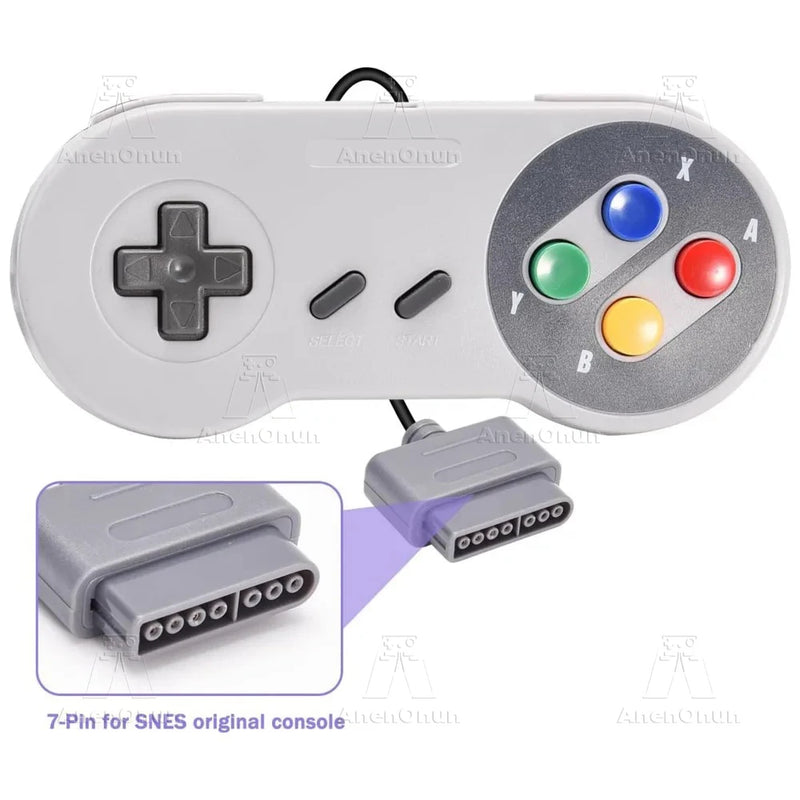 SNES/SFC Controller Classic Wired Gamepad Control 16-bit Retro Entertainment System Video Game Console Gaming Joypad Accessories