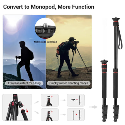 SmallRig T-10 Aluminum Tripod Compact lightweight Foldable Tripod Can Load 15kg Suitable Various Scenarios for Camera Phone 3983