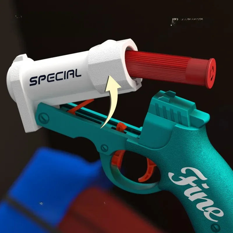 Mini S686 Shell Throwing Soft Bullet Launcher Toy Gun Airsoft Foam Bullet Blaster CS Outdoor Weapon Children Pistol