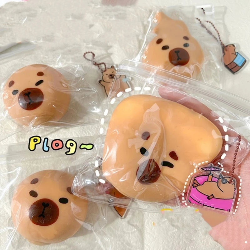 Q0KB Cartoon Capybara Squishy Slow Risings Fidgets Toy Squishy Stress Relief Toy Birthday Classroom Prize Toy for Kids