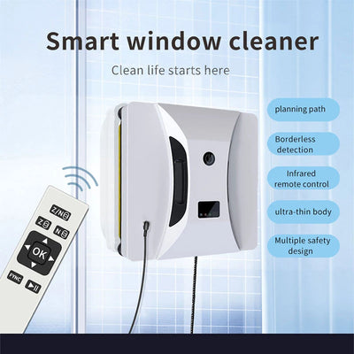 AlfaBot Window Cleaning Robot High Suction Electric Glass Window Cleaner Robot Anti-falling Remote Control Robot Vacuum Cleaner