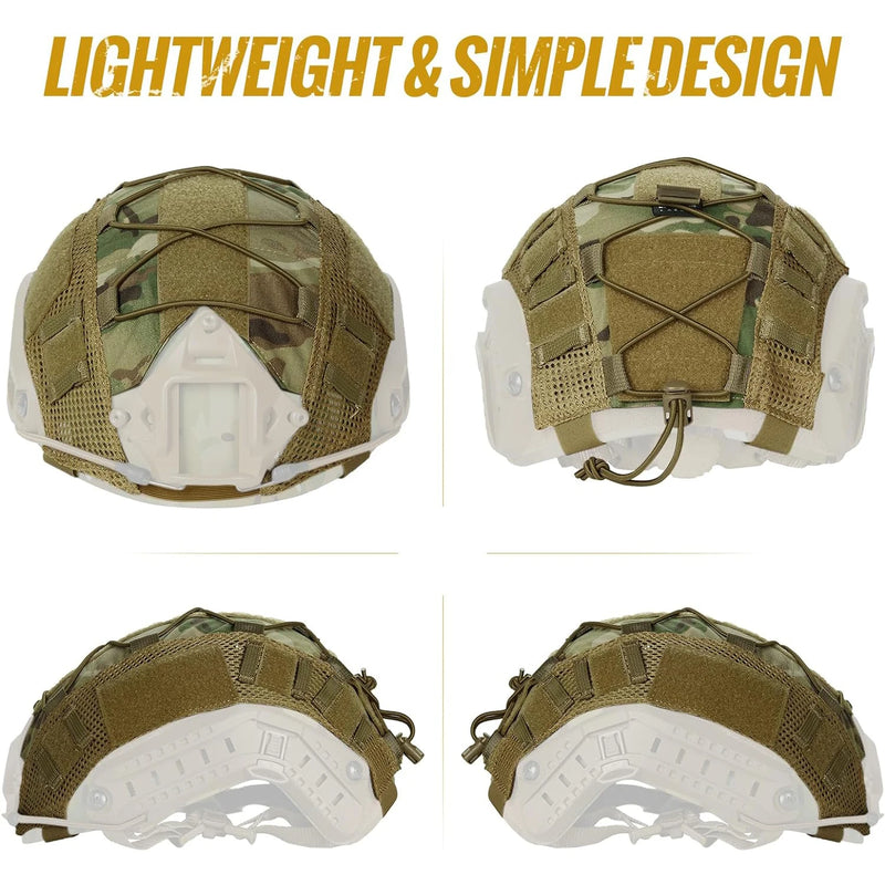 Tactical Helmet Cover for Fast Helmet Multi-Camo Helmet Cover   Military Paintball Hunting Shooting Gear - Without Helmet