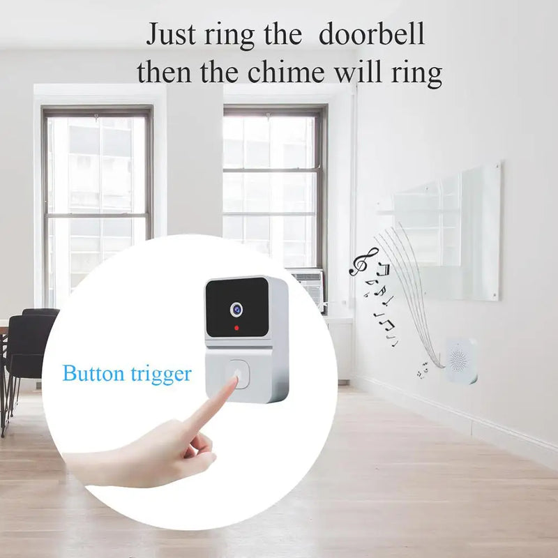 Z40 WIFI Doorbell Camera Smart Home With Chime 2-Way Audio Image Wireless Door Bell Infrared Night Vision Security Protection