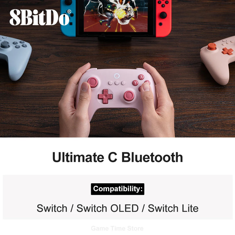 8bitdo Ultimate C Bluetooth for Nintendo Switch Wireless Gaming Controller Gamepads Accessories ALPS Joysticks Rumble Vibration