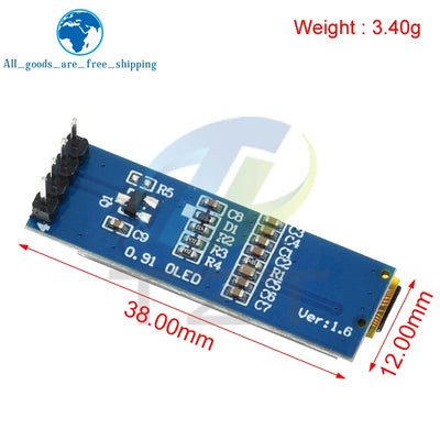 TZT 0.91 inch OLED Module White/Blue OLED 128X32 OLED LCD LED Display Module 0.91" IIC Communicate For Arduino ROHS