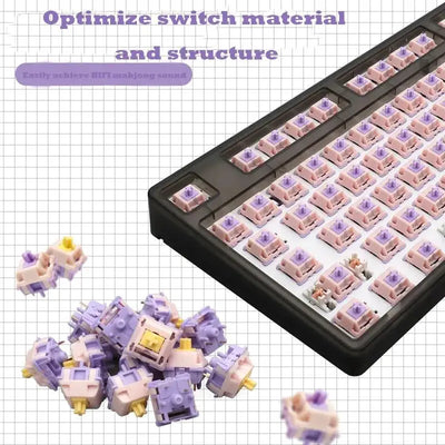 MMD Princess V2 V3 Switch Hot Swap Kit DIY Accessories Linear Tactile HIFI Sound Mechanical Keyboard Gaming Switches Lubricated