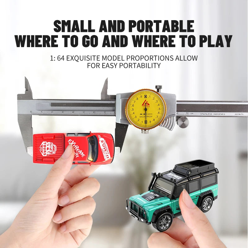 New RC Car MINI Alloy 1/64 Remote Control Car Convenient to Carry 60 Minutes of Work Time Children&