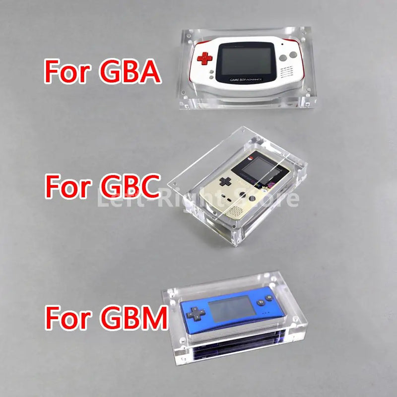 1PC For GBA GBC Transparent Storage Acrylic For Game Boy Micro GBM Console Cover Shell Cards Slot Box Display Stand Accessories