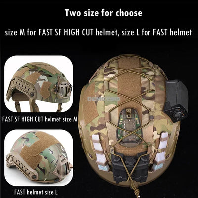 FAST Tactical Helmet Cover Lightweight Outdoor Hunting Shooting Wargame Helmets Cloth Camouflage Paintball Helmet Cover